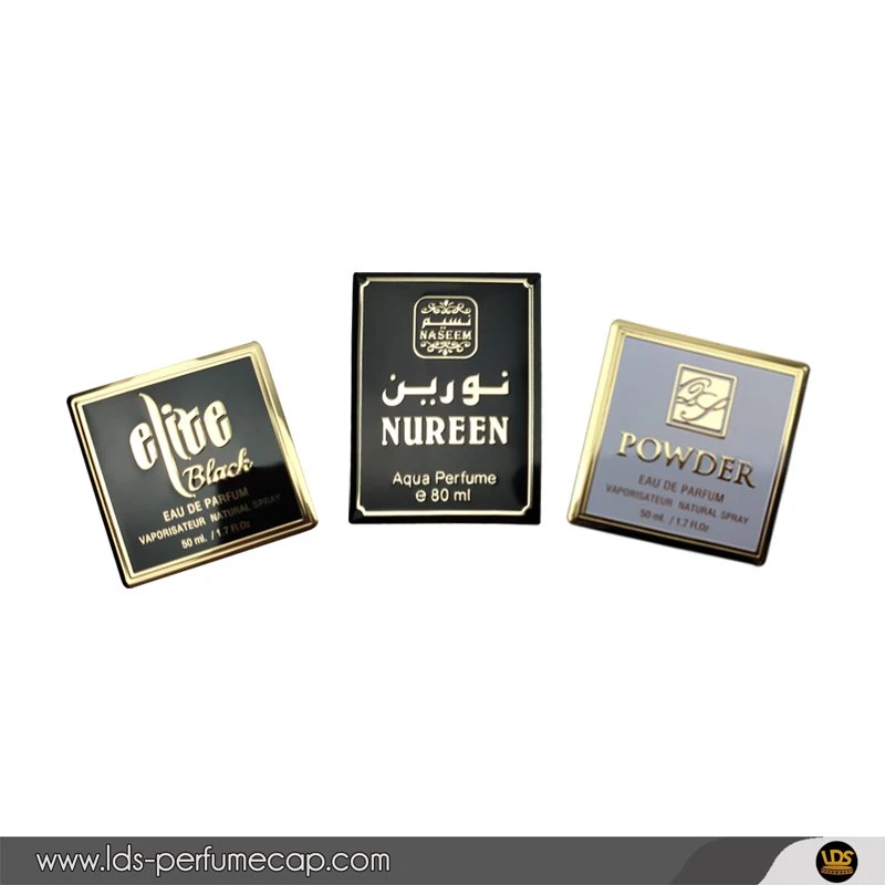 glass bottle aluminum label for perfume packaging